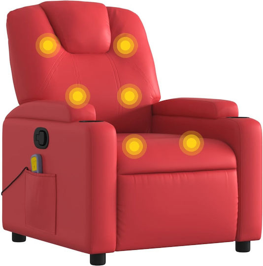 Relax με Υποπόδιο 74x89x100cm Κόκκινη Relax με Υποπόδιο 74x89x100cm Κόκκινη
