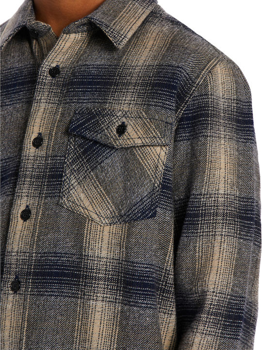 Kids Checked Shirt Long Sleeve XBSC/DRESS BLUE/PLAZA TOUPE PLAID 'marshal'