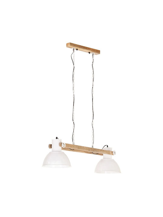 vidaXL Industrial Pendant Light White with Socket E27 29x28cm