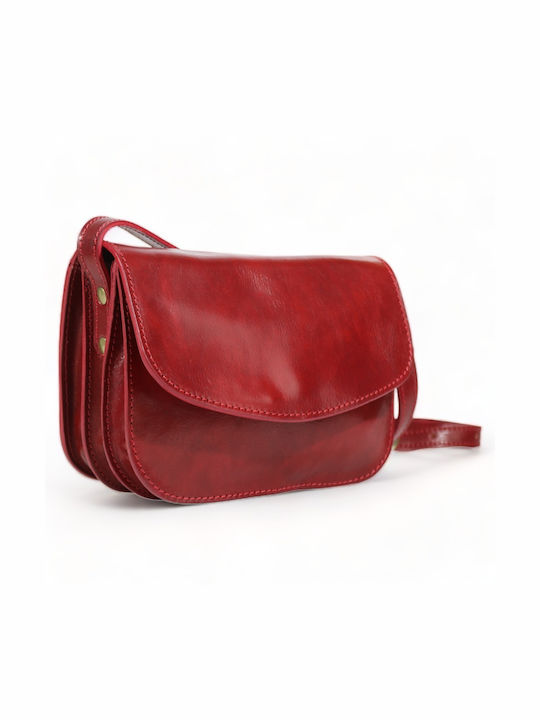 Passaggio Leather Leather Women's Bag Shoulder Red