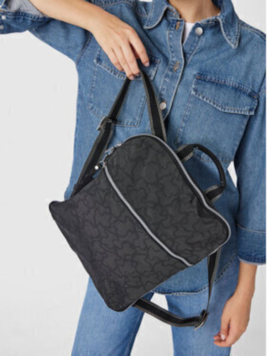 Mochila Kn Calores Fabric Women's Black Backpack Bag