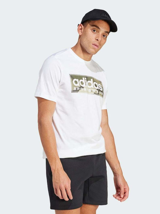 Adidas Linear Ανδρικό T-shirt Κοντομάνικο Λευκό
