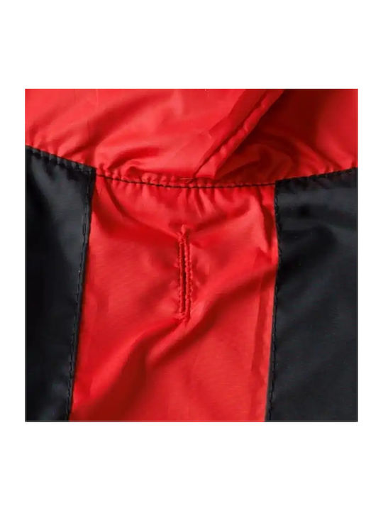 Red Waterproof Dog Coat with Hood