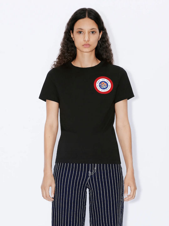 Kenzo Γυναικείο T-shirt Πουά Μαύρο