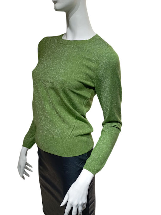 Kalliope Women's Long Sleeve Sweater Green Open