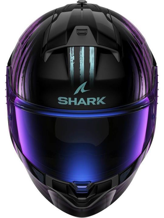 Shark Ridill 2 Assya Full Face Helmet with Pinlock and Sun Visor ECE 22.06 1540gr Black/Purple