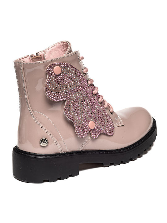 Marikelly Kids Military Boots Pink