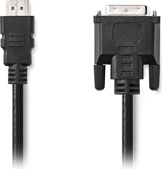 Nedis Кабел DVI-D мъжки - HDMI мъжки 2м Черен (CCGL34800BK20)