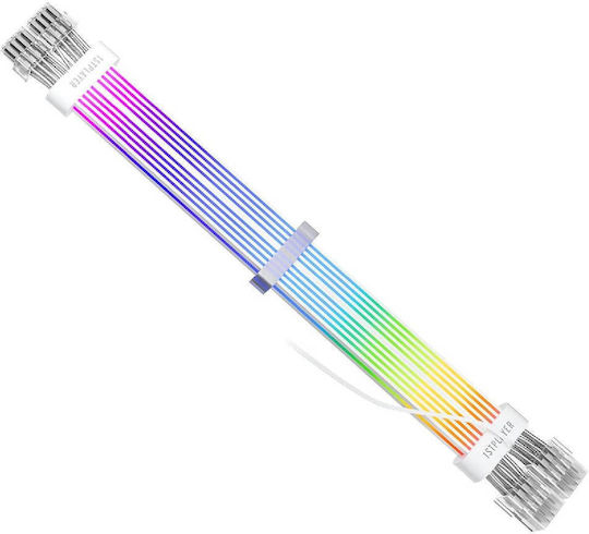 1STPLAYER 6+2 Pin PCIe - 6+2 Pin PCIe Cable Λευκό NC2-8P-WH