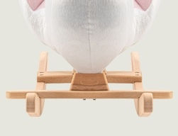 Wellgro Fabric Rocking Toy Swan with Max Load Capacity 40kg Pink
