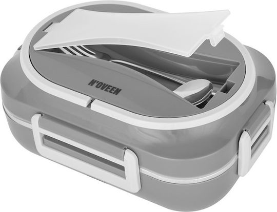 N'Oveen Elektrischer Lunchbox Kunststoff Isolierte Lunchbox Dunkelgrau 1lt