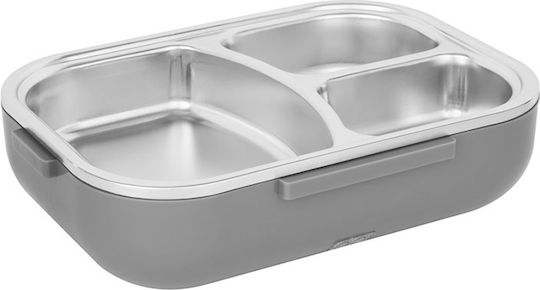 N'Oveen Elektrischer Lunchbox Kunststoff Isolierte Lunchbox Dunkelgrau 1lt
