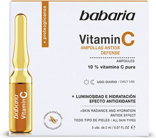 Babaria Serum Vitamina C Pentru Fata cu Vitamina C Pentru Detoxifiere și Strălucire 5x2ml