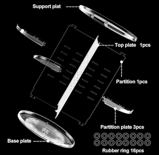 Tabletop Organizer Plastic Transparent