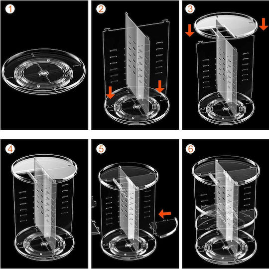 Tabletop Organizer Plastic Transparent