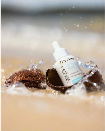 Nacomi Coconut Ενυδατικό & Αντιγηραντικό Serum Προσώπου με AHA & Υαλουρονικό Οξύ για Αποτοξίνωση & Λάμψη 40ml