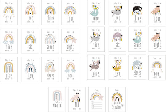 Queen Mother Σετ Δώρου για Μωρά Milestone Cards