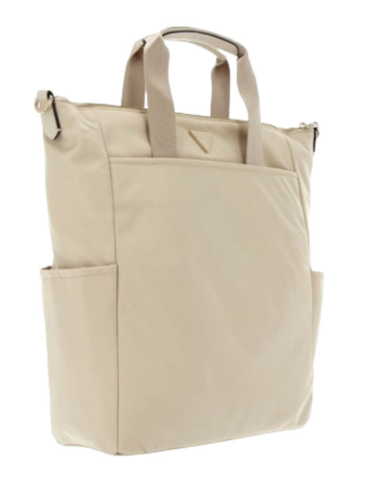 Guess Gemma Γυναικεία Τσάντα Tote Χειρός Μπεζ