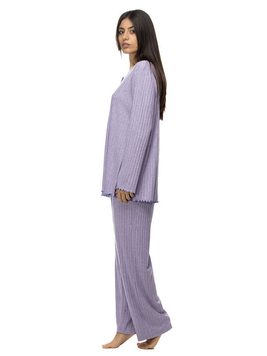 Koyote Winter Women's Pyjama Set Satin Lilac