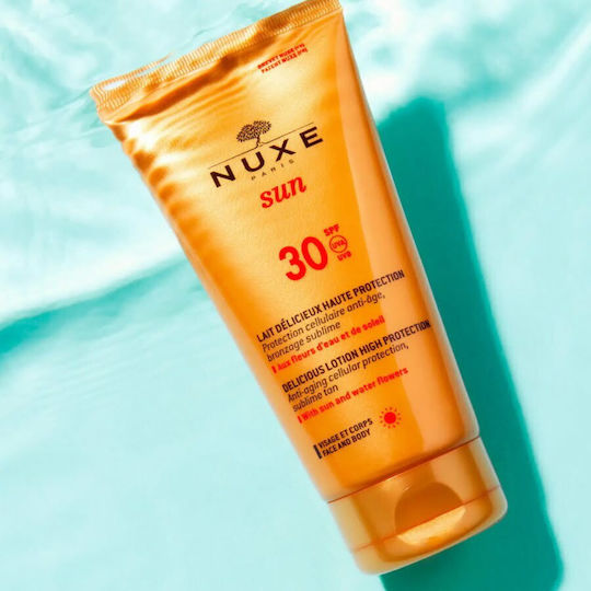 Nuxe Sun Delicious Αδιάβροχη Αντηλιακή Κρέμα Προσώπου & Σώματος SPF30 150ml