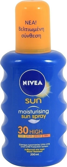 Nivea Protect & Refresh Αδιάβροχη Αντηλιακή Λοσιόν Σώματος SPF30 σε Spray 200ml