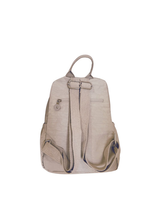 Megapolo Women's Fabric Backpack Waterproof Beige