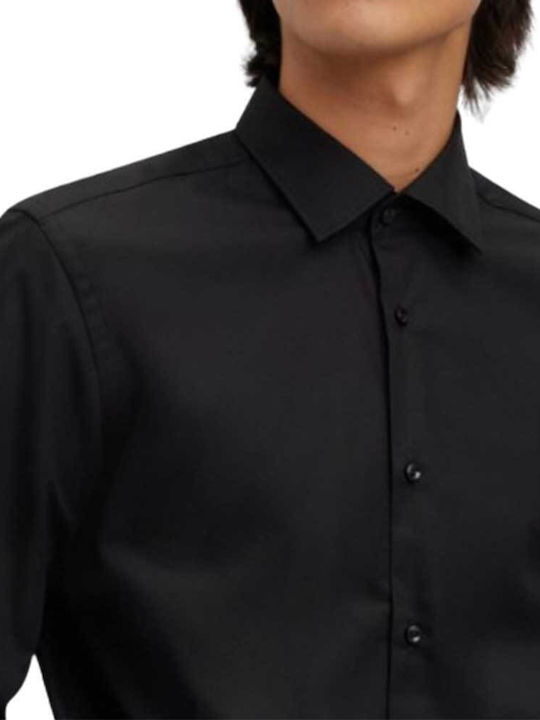 Koey Long-sleeved Cotton Shirt Black