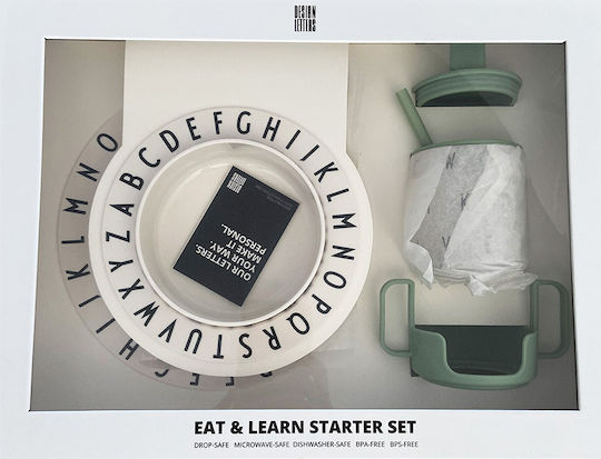 Design Letters Σετ Φαγητού ''eat And Learn'' από Πλαστικό Λευκό
