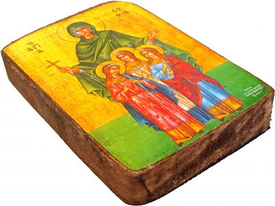 Christening Favor with Religious Icon made of Wood