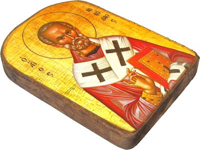 Christening Favor with Religious Icon made of Wood