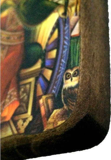 Taufgeschenk mit Kirchlichem Bild aus Holz 1cm