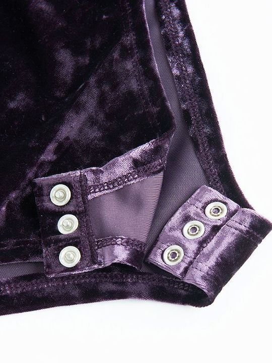 Kids' Bodysuit Long Sleeve Purple