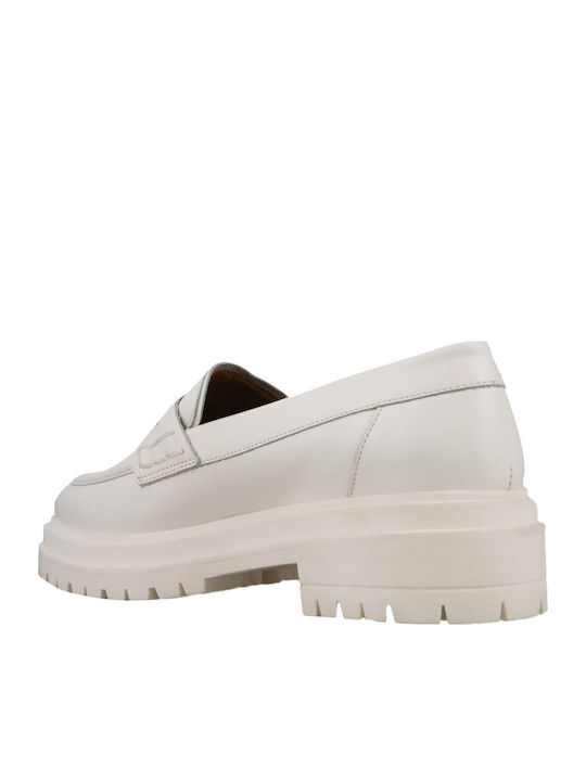Δερμάτινα Ανδρικά Loafers Εκρού