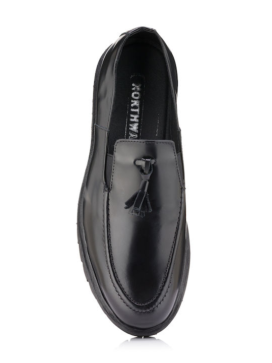 Leder Herren Mokassins in Schwarz Farbe
