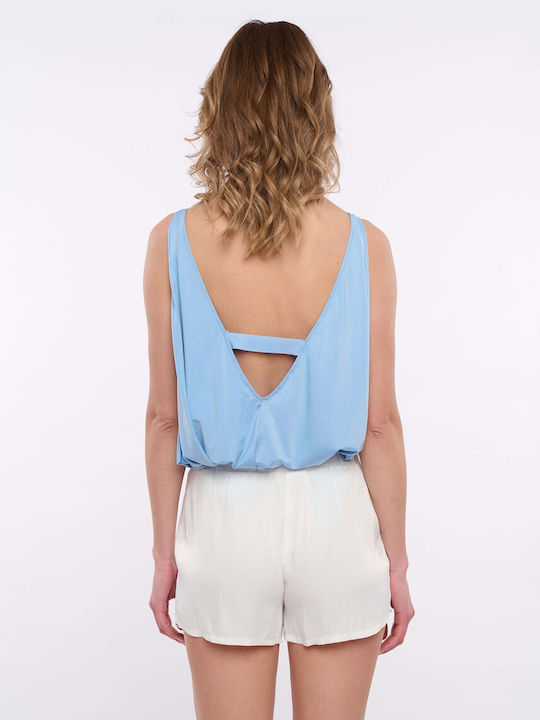 E-shopping Avenue Women's Linen Shorts WHITE