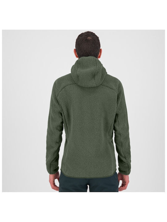 Karpos Outdoor Ανδρική Ζακέτα Fleece με Φερμουάρ και Κουκούλα