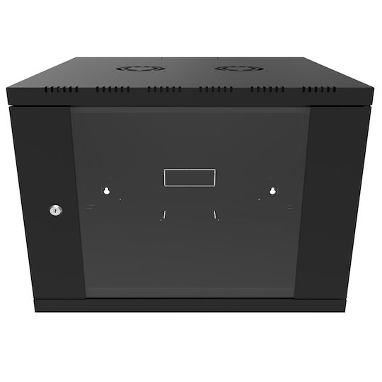 Canovate Монтиран на стена Рак кабинет 6U 60x56см Черен WS3O-9-0665A