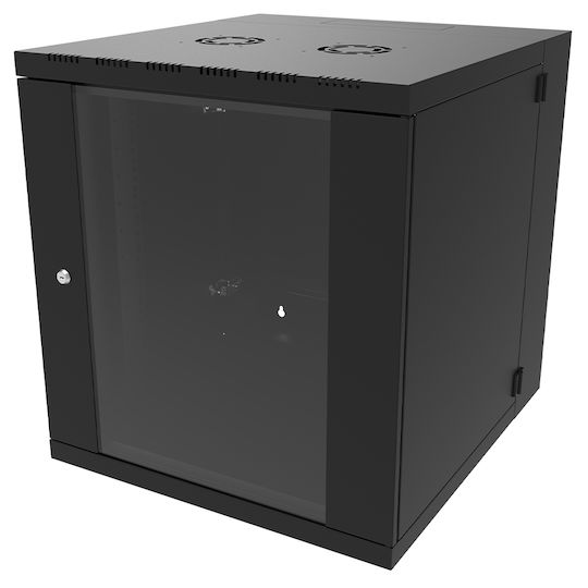 Canovate Монтиран на стена Рак кабинет 15U 60x65см Черен WS3D-9-156HA