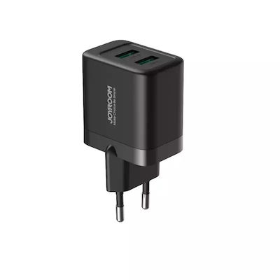 Joyroom Încărcător Fără Cablu cu 2 Porturi USB-A 12W Negruς (JR-TCN01)