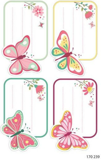 Global Gift Ετικέτες Τετραδίων 5.3x3.3cm 16τμχ Pink