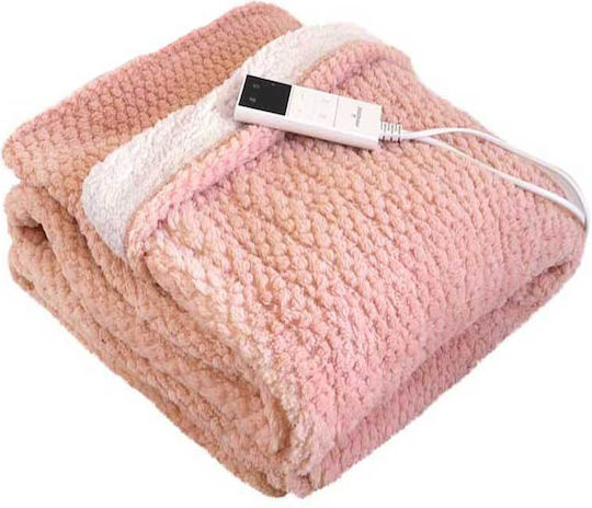 Princess Double Electric Washable Blanket Pink 120W 160x180cm