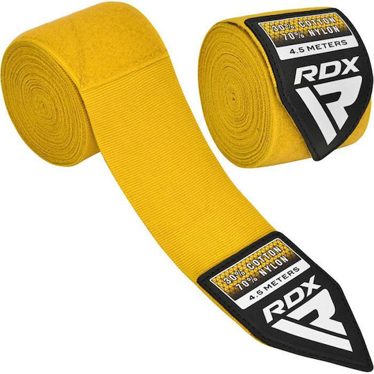RDX Handwraps Μπαντάζ 4.5m Κίτρινα