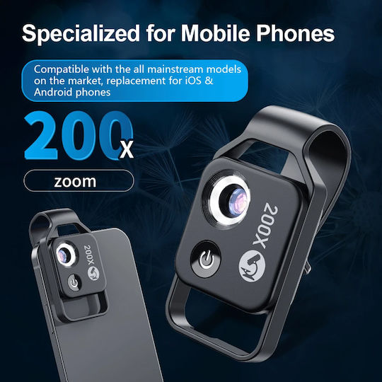 Apexel Phone Camera Lens Set Microscope 200x