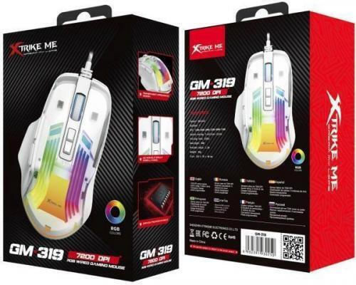 Xtrike Me XT-GM319 RGB Gaming Ποντίκι 6400 DPI Λευκό