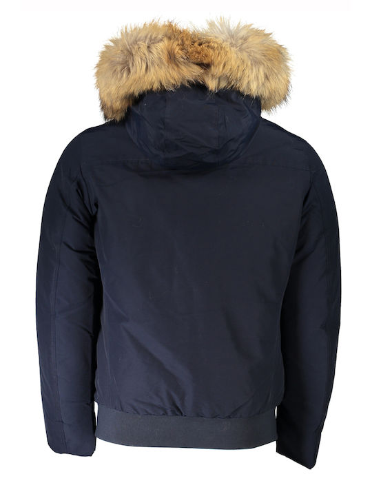 Woolrich Herren Winter Jacke Lässig Blue.