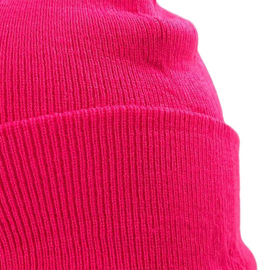Beanie Unisex Beanie Gestrickt in Fuchsie Farbe