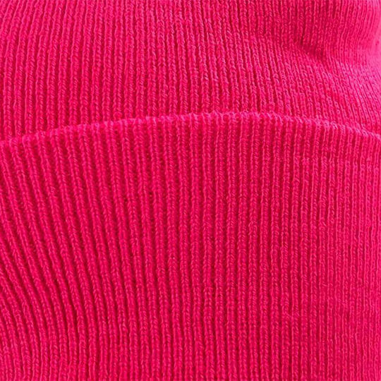 Beanie Unisex Beanie Gestrickt in Fuchsie Farbe