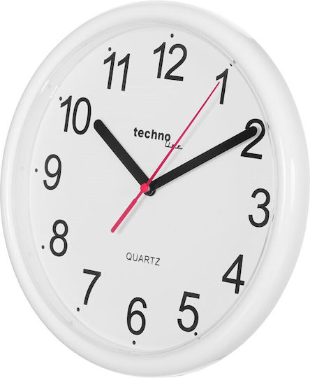 Technoline Wt-600 Ρολόι Τοίχου Πλαστικό Λευκό Ø26cm