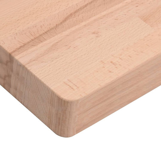 vidaXL Wood Countertop without Sink L100xW50xH4cm Beech