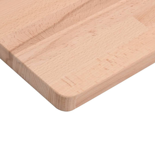 vidaXL Wood Countertop without Sink L100xW60xH2.5cm Beech wood solid wood